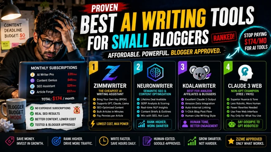 Proven Best AI Writing Tools for Small Bloggers Ranked