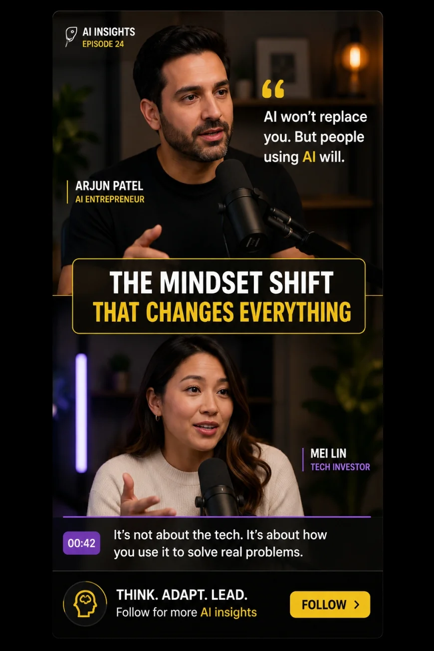 Human-looking Customized Vertical Video Layout showing Split-screen and Clean Typography