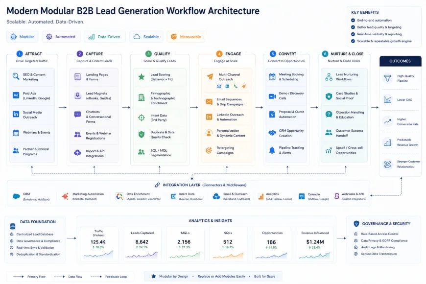 Modern Modular B2B Lead Generation Workflow Architecture