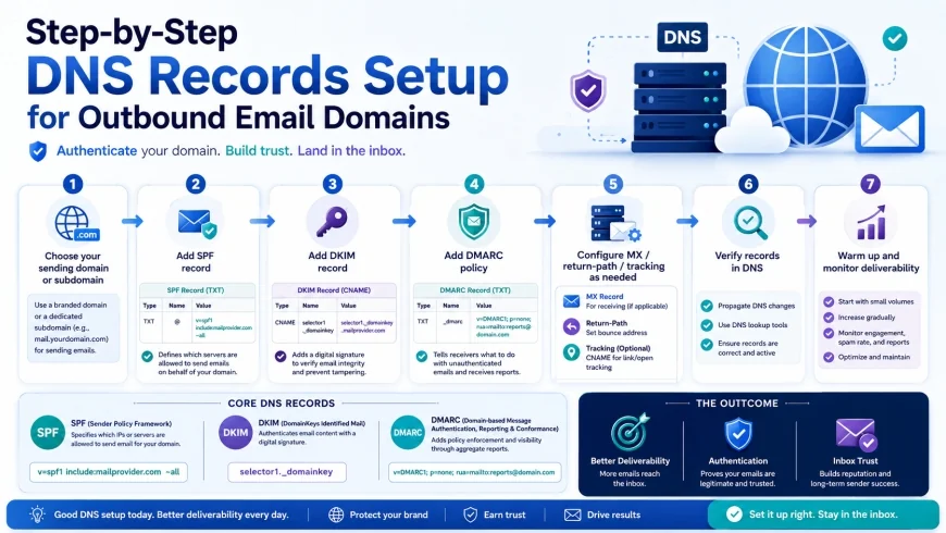 Step-by-Step DNS Records Setup for Outbound Email Domains