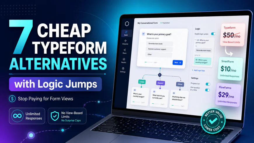 7 Cheap Typeform Alternatives with Logic Jumps (Stop Paying for Form Views)