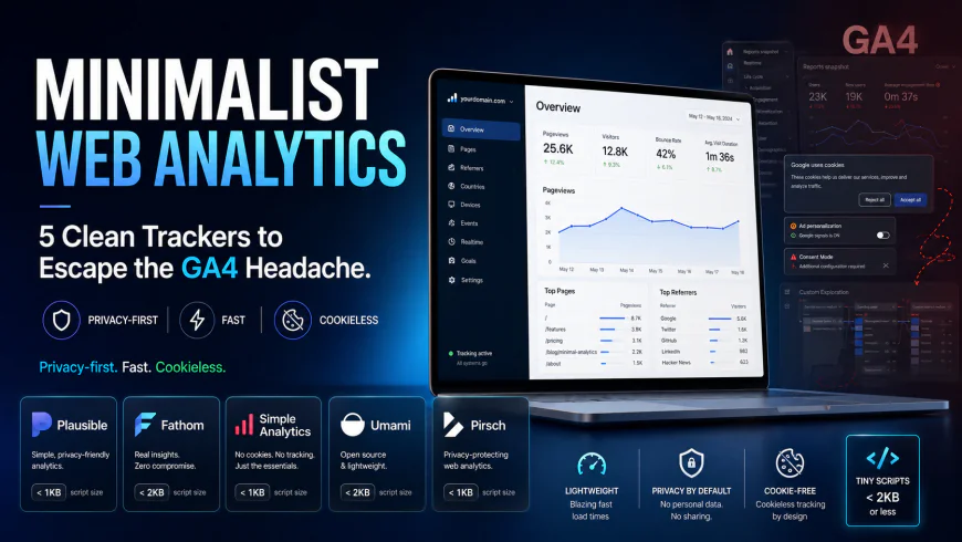 Simple Google Analytics 4 Alternatives: 5 Clean Trackers to Ditch the GA4 Nightmare