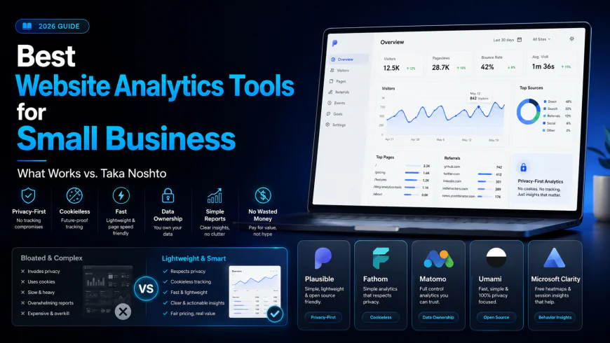 Best Website Analytics Tools for Small Business: What Works vs. Taka Noshto