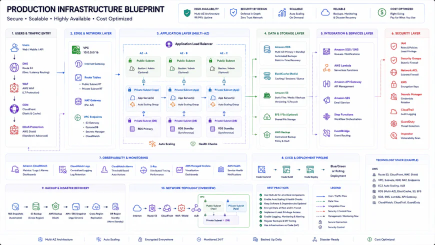 Setup configuration blueprint showing correct integration paths for production infrastructure