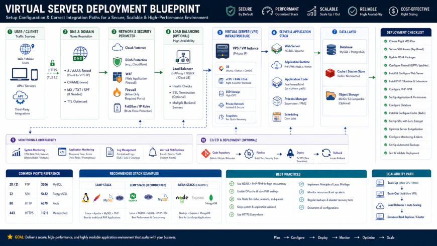 Setup configuration blueprint showing correct integration paths for the virtual server deployment