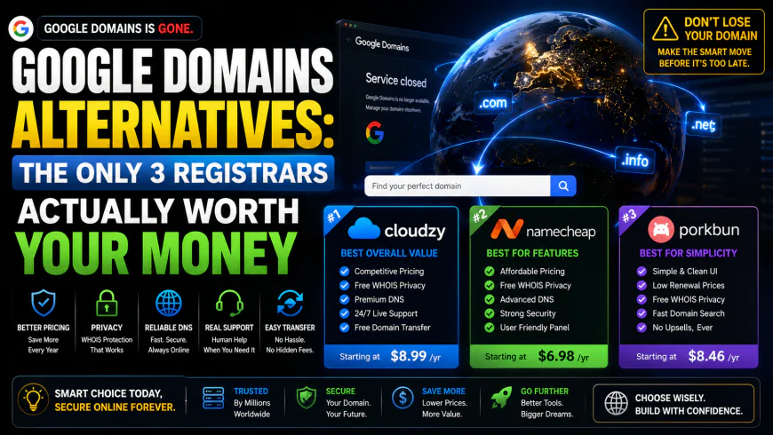 Best Google Domains Alternatives: The Only 3 Registrars Worth Your Money