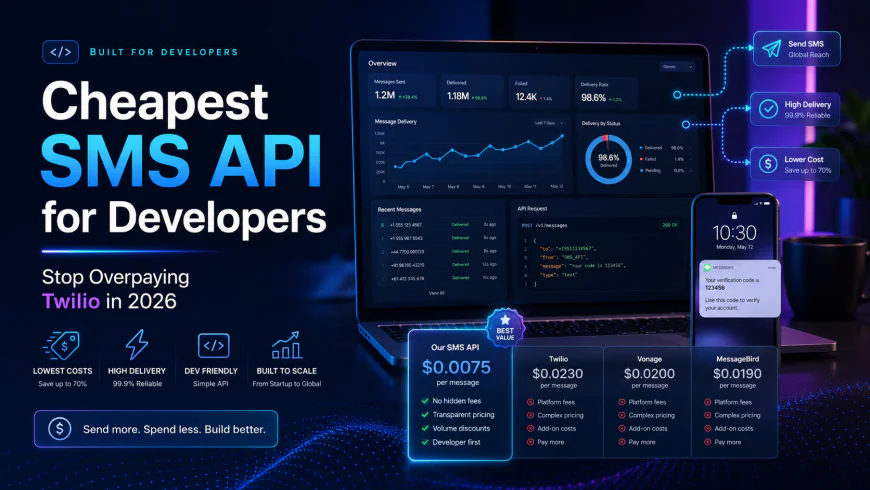 Cheapest SMS API for Developers: Stop Overpaying Twilio in 2026