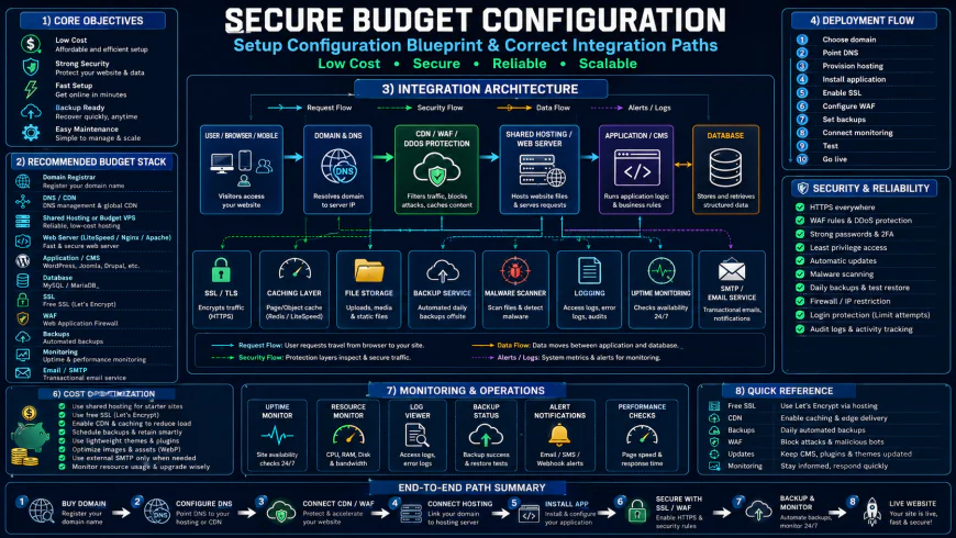 Setup configuration blueprint showing correct integration paths for the secure budget configuration
